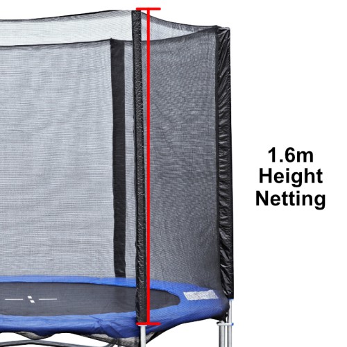 8 ft Replacement Trampoline Safety Enclosure (Netting and 6 poles)