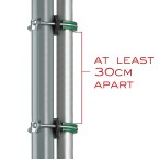 Trampoline Enclosure Pole 2.5m (28mm wide)